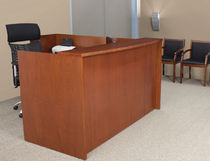 wooden reception desk METROPOLIS Regency, Inc.