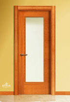wooden swing door with glass pane LVT1VB BAMAR PUERTAS