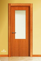 wooden swing door with small window pane LV1VA BAMAR PUERTAS