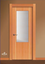 wooden swing door with small window pane GV21VA BAMAR PUERTAS
