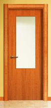 wooden swing door with small window pane LISA LV1VA BAMAR PUERTAS
