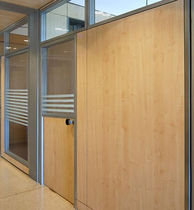 wooden swing door with small window pane  FOSAM