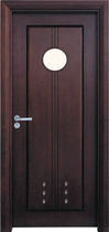 wooden swing door with build-on porthole C01-2 TENGLONG DOOR