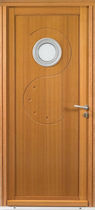 wooden swing door with build-on porthole POLLUX Bignon Menuiseries