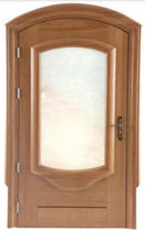 wooden swing door with glass pane  Litex