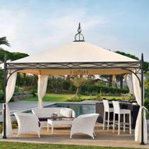 wrought iron gazebo (canvas covering) PORTOFINO ROLAND VLAEMYNCK