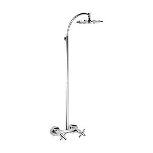 wall-mounted shower set / contemporary / with fixed-column shower head