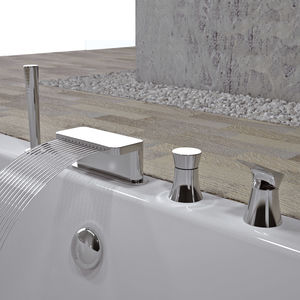 bathtub mixer tap / shower / deck-mounted / brass