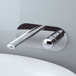 bathroom sink mixer tap / built-in / chrome-plated brass / bathroom