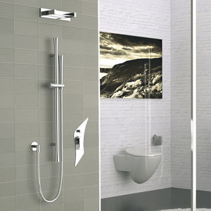 wall-mounted shower set / contemporary / with hand shower