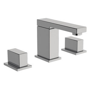 washbasin double-handle mixer tap / free-standing / brass / chromed metal
