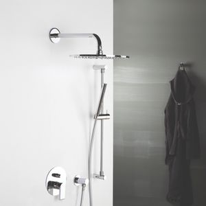 recessed wall shower set / contemporary / with hand shower