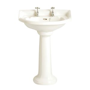 free-standing washbasin / oval / ceramic / traditional