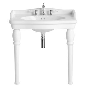 free-standing washbasin / square / ceramic / classic