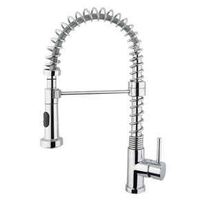 chromed metal mixer tap / stainless steel / ABS / kitchen