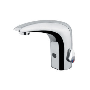 washbasin mixer tap / chrome-plated brass / electronic / bathroom