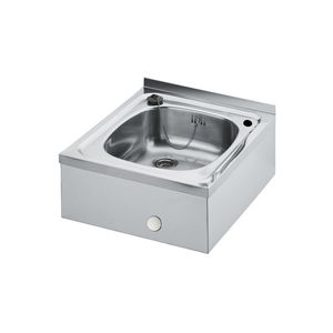 single-bowl kitchen sink / stainless steel / commercial