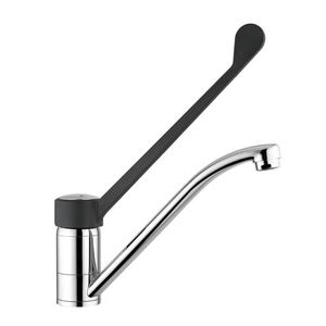 chrome-plated brass mixer tap / kitchen / 1-hole / swivel spout