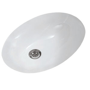 built-in washbasin / oval / contemporary