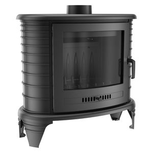wood heating stove / traditional / central / cast iron