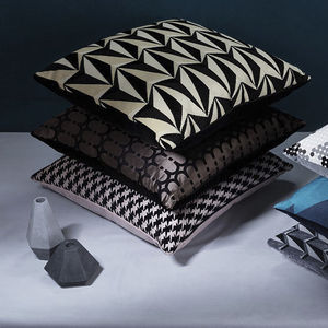 square cushion / patterned / fabric