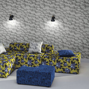 square cushion / patterned / fabric