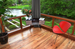 engineered parquet floor / glued / oiled / recovered materials