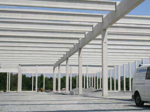 prefab beam / prestressed concrete / rectangular / large-span