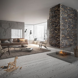 concrete wall cladding panel / exterior / interior / stone look