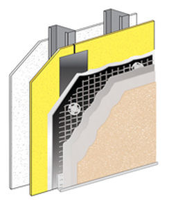 thermal-acoustic insulation / for exterior insulation finishing systems / panel / waterproof