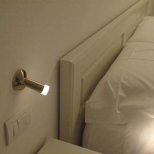 contemporary wall light / metal / LED / round