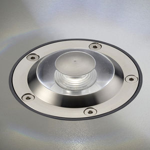 recessed floor light fixture / LED / round / outdoor
