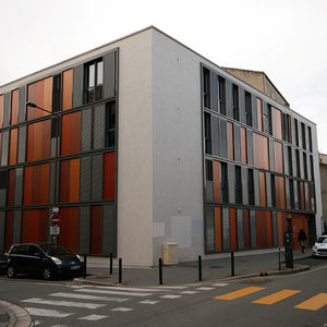 sliding shutters / aluminum / door / louvered