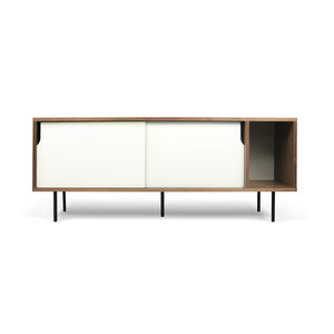 contemporary sideboard / lacquered wood / oak / walnut