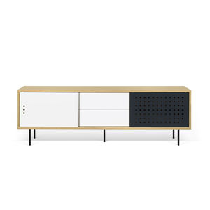 contemporary sideboard / lacquered wood / oak / wood veneer