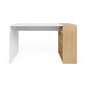 oak desk / wood veneer / lacquered wood / contemporary