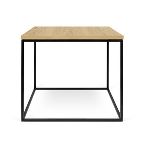 contemporary side table / oak / walnut / wood veneer