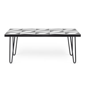 contemporary coffee table / metal / ceramic / rectangular