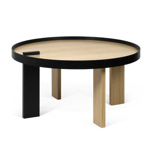 contemporary coffee table / oak / lacquered wood / wood veneer