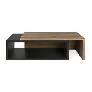 contemporary coffee table / walnut / lacquered wood / rectangular