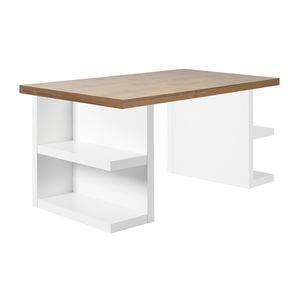 oak desk / wood veneer / walnut / lacquered wood