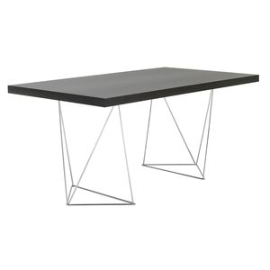 oak desk / wood veneer / walnut / lacquered wood