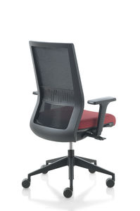 contemporary office armchair / mesh / on casters / with headrest
