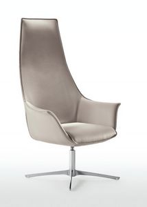 contemporary armchair / polyurethane / with headrest / swivel