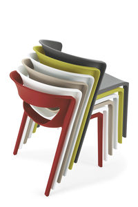 contemporary chair / stackable / polypropylene / commercial