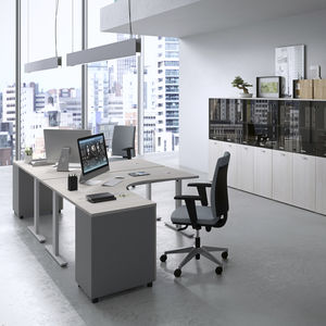 wooden desk / metal / melamine / contemporary