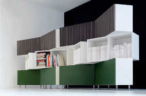 contemporary bookcase / for offices / wooden