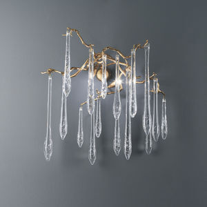traditional wall light / bronze / glass / halogen
