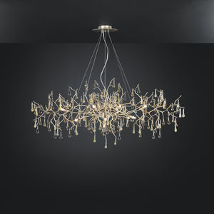 traditional chandelier / glass / bronze / incandescent