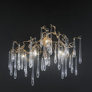 traditional wall light / glass / bronze / halogen